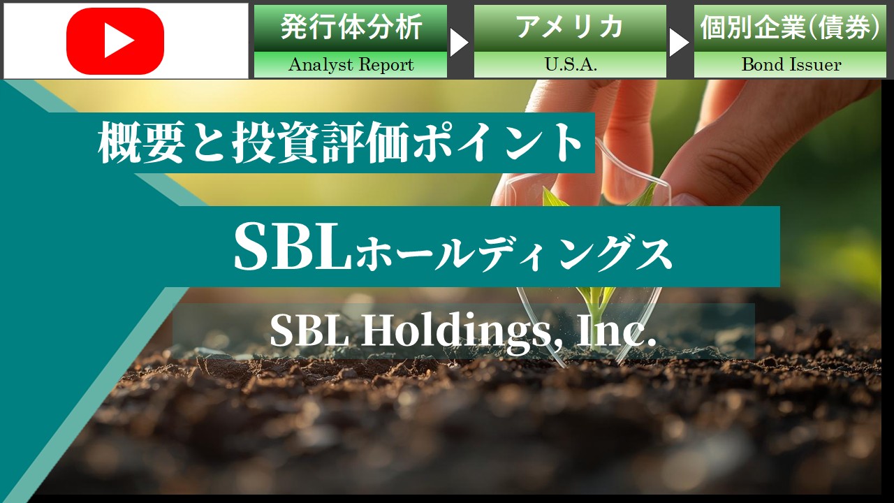 SBLホールディングスのクレジット評価と米ドル建て社債投資戦略