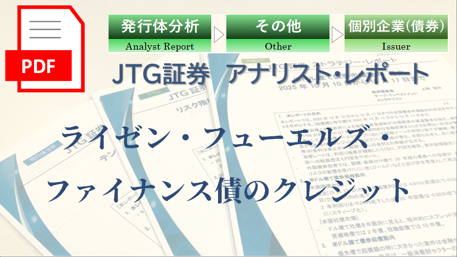 ライゼン・フューエルズ・ファイナンス債のクレジット投資評価