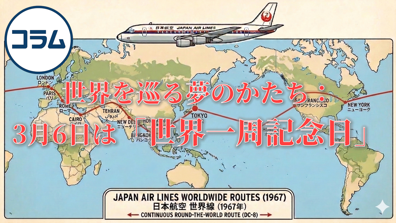 世界を巡る夢のかたち：3月6日は「世界一周記念日」